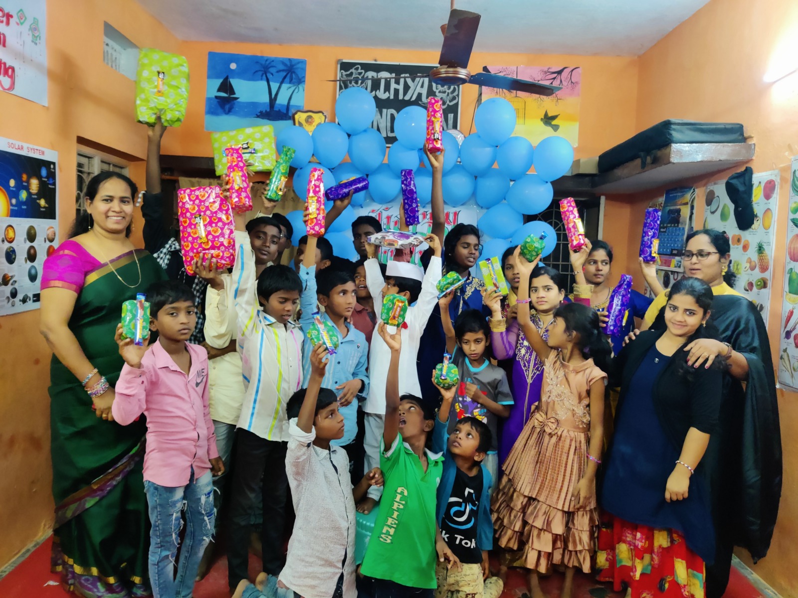 Children participating in activities